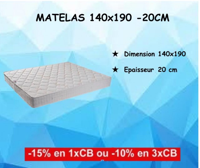 MATELAS 140X190 - 20CM